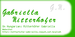 gabriella mitterhofer business card